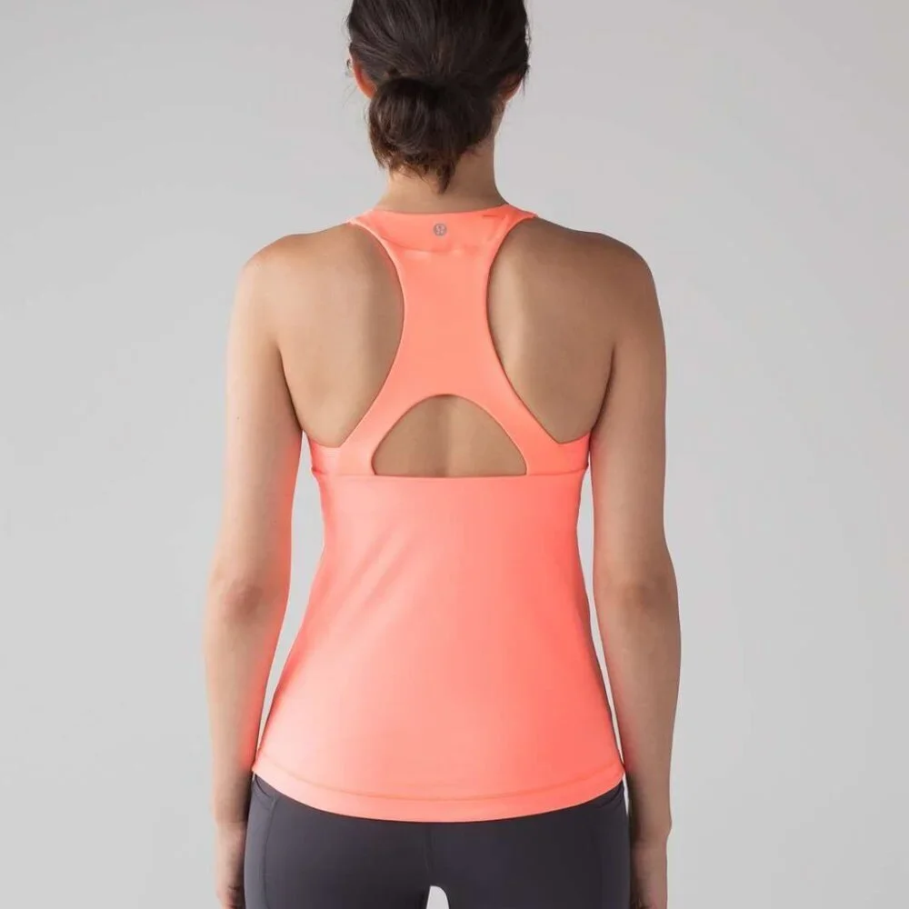 Lululemon Final Lap Luxtreme Tank in Pop Orange, size 6 - Picture 2 of 9